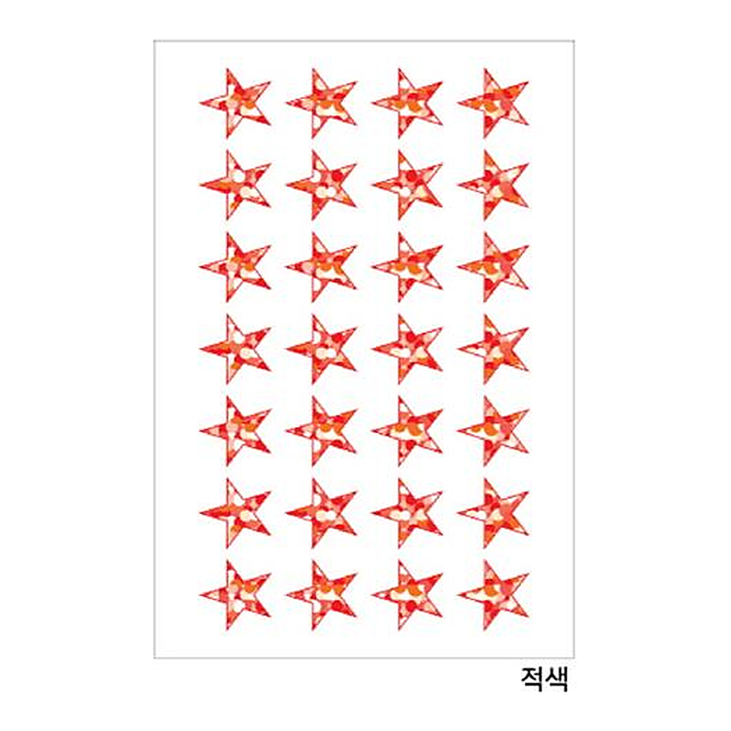 OFFICENEX 홀로그램견출지 20-6004R 적색(17*17 7장)