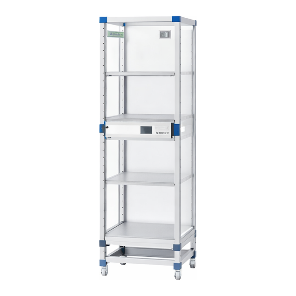 AS ONE Auto Dry Desiccator FN 574 x 524 x 1770mm Reinforced Plastic Shelf Board