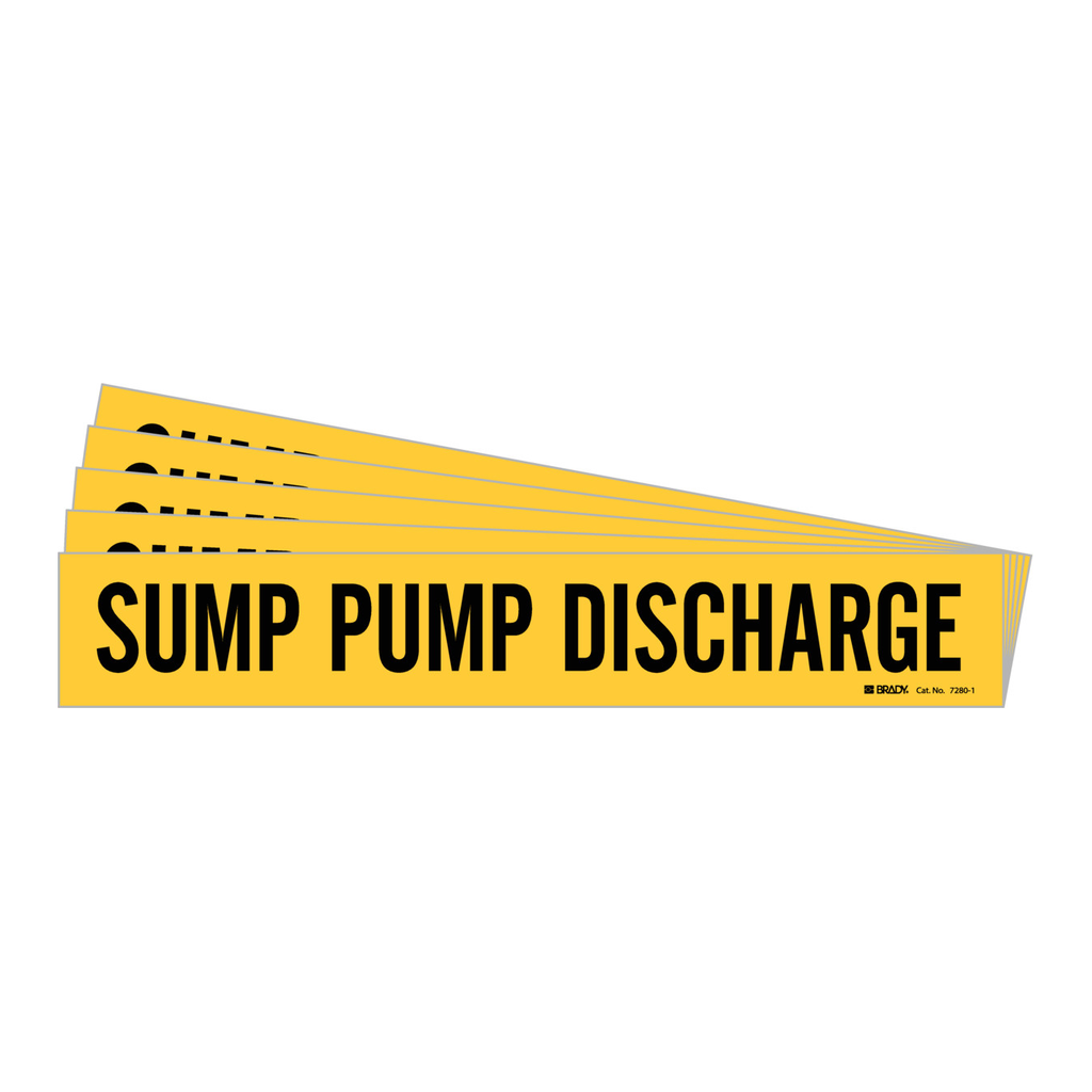 Brady SUMP PUMP DISCHARGE Pipe Marker