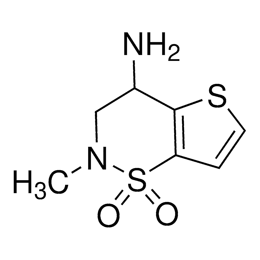 Merck 2-Methyl-3,4-dihydro-2H-thieno[2,3-e][1,2]thiazin-4-amine 1,1-dioxide