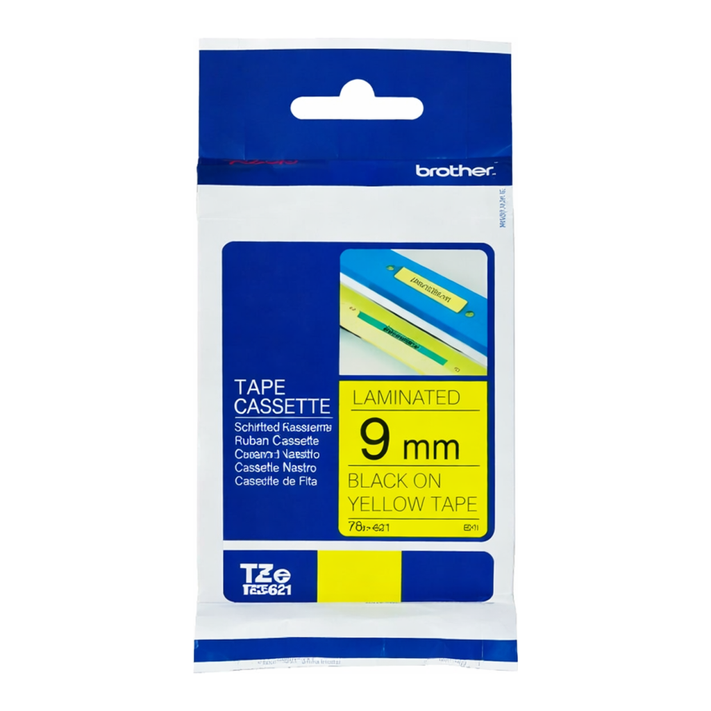 OFFICENEX 브라더 테이프카트리지(TZe-621/9mm/노랑/흑색문자)