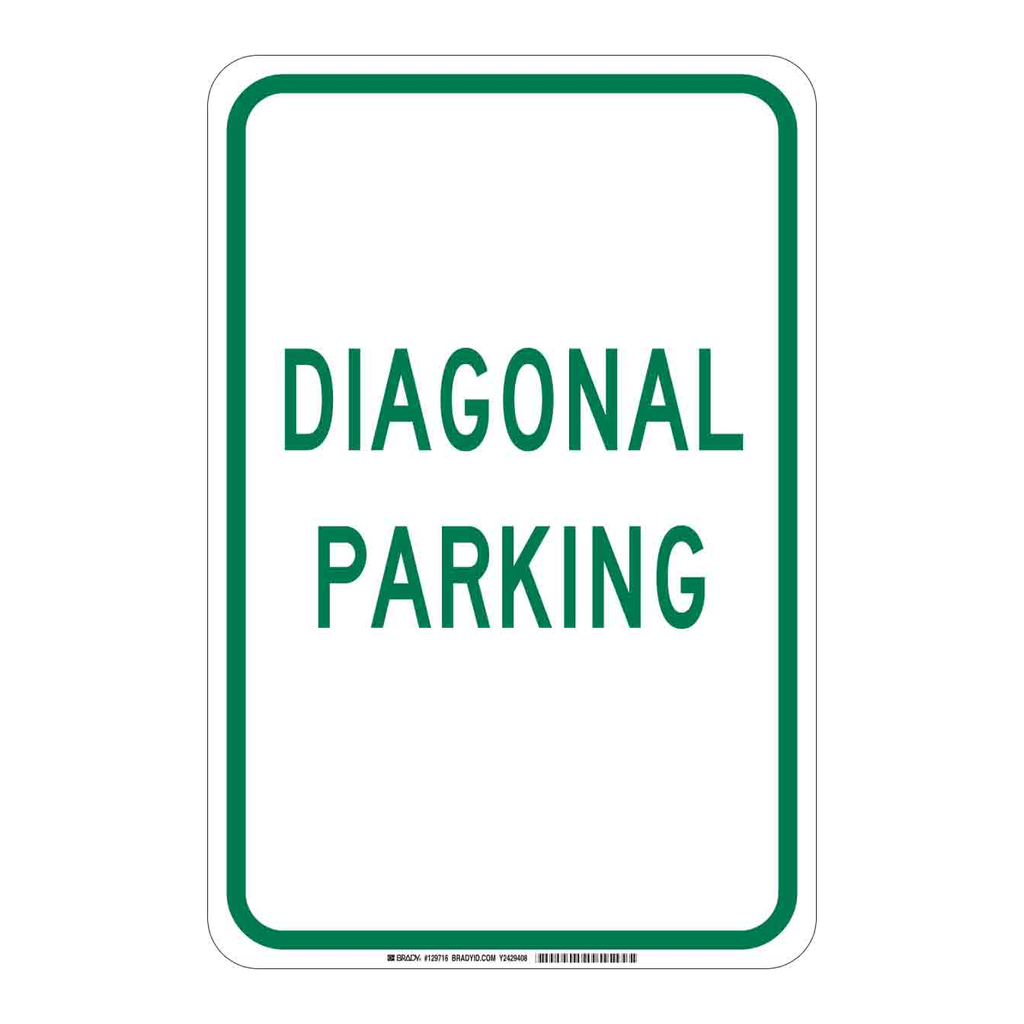 Brady Diagonal Parking Sign