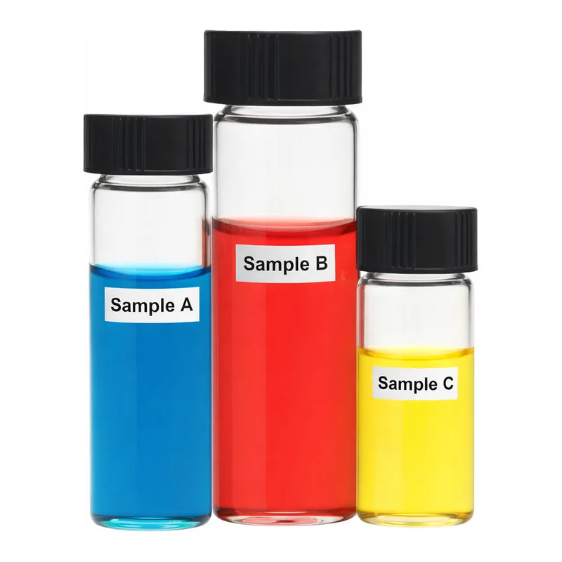 Merck Wheaton sample vials with rubber lined caps