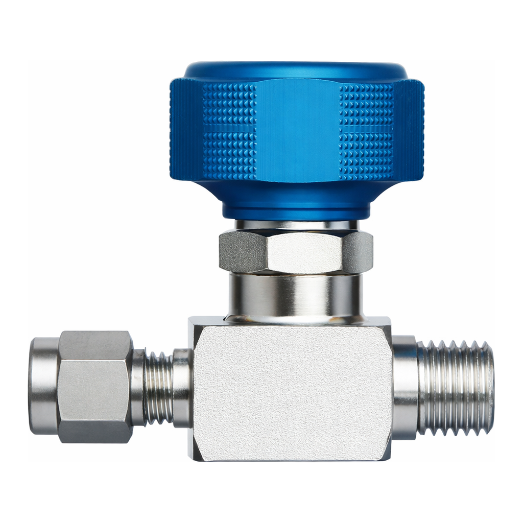 Restek Sample Cylinder Valve, 1/4in Male NPT x 1/4in Male Compression, 3500psig DOT press rating,