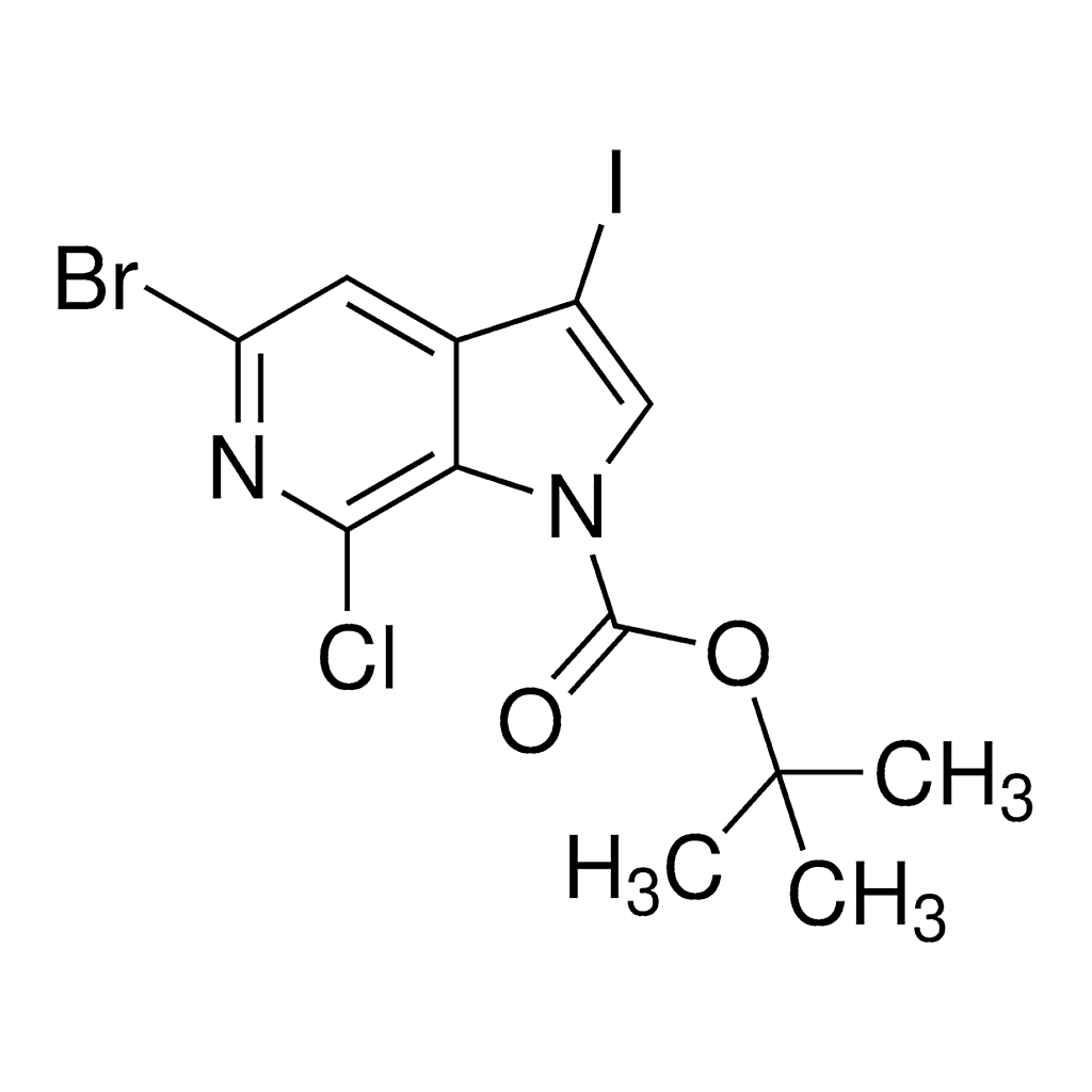 Merck tert-Butyl 5-bromo-7-chloro-3-iodo-1H-pyrrolo[2,3-c]pyridine-1-carboxylate