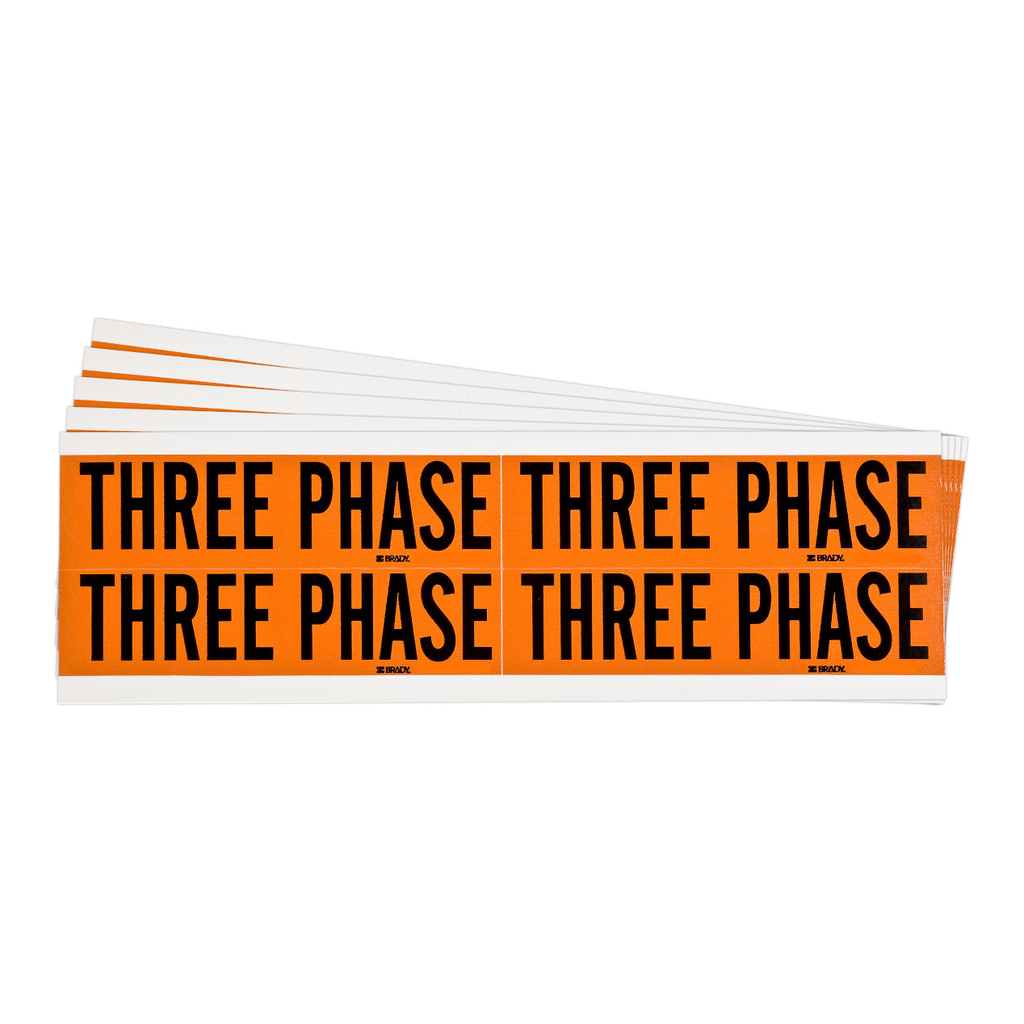 Brady Three Phase Conduit and Voltage Labels