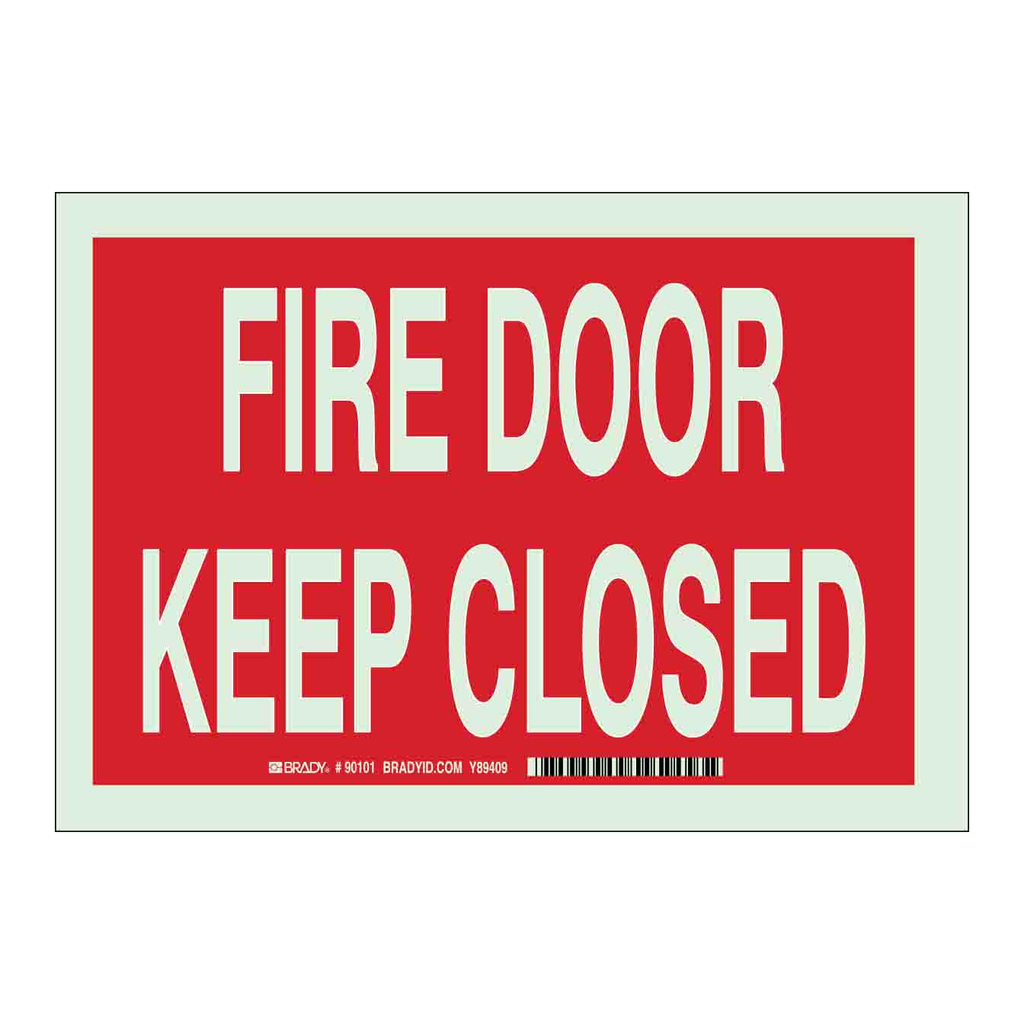 Brady BradyGlo Fire & Fire Door Do Not Block Sign