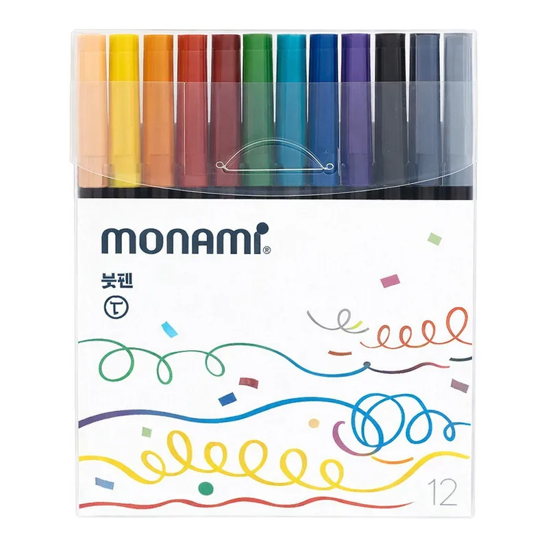 OFFICENEX 모나미 붓펜 12색