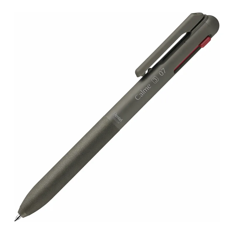 OFFICENEX 펜텔 카르므 3색 볼펜 0.7mm 카키(잉크:흑,청,적)