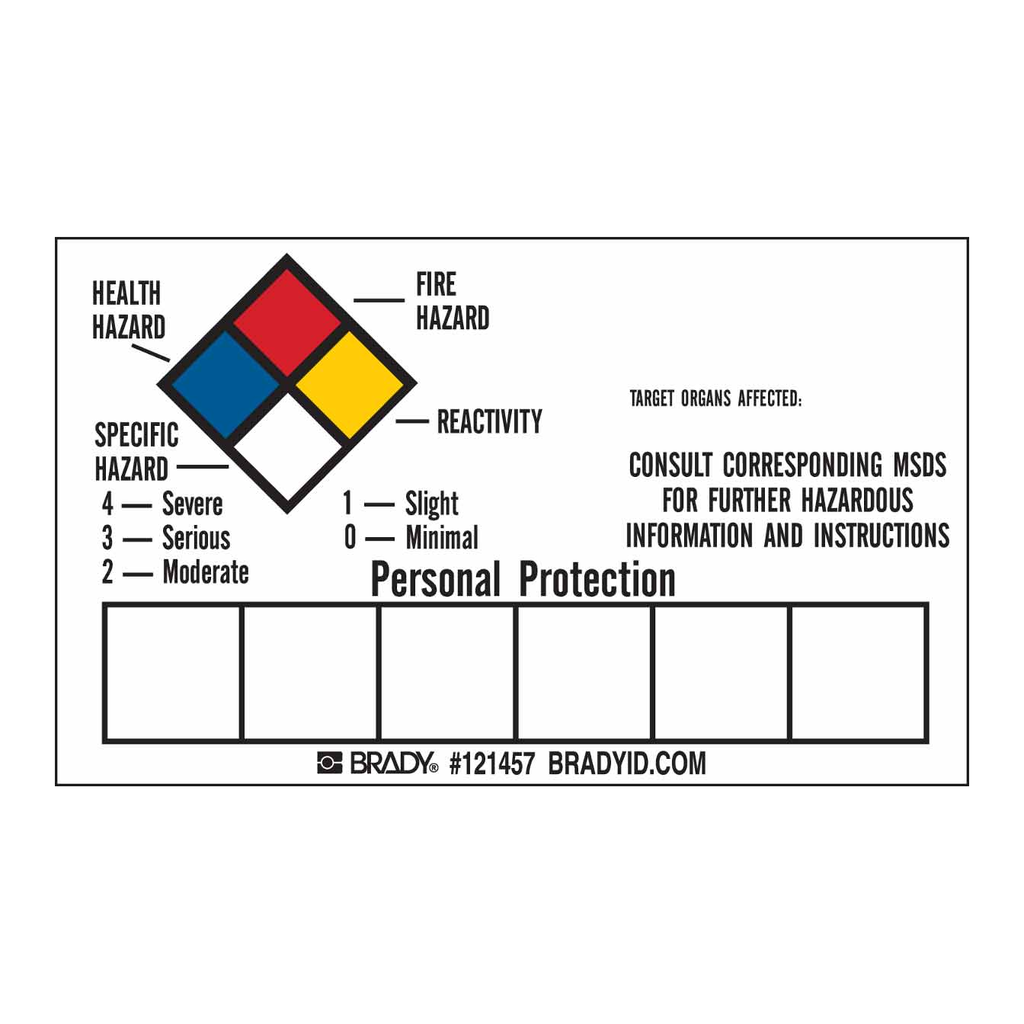 Brady Blank Write-On RTK Labels