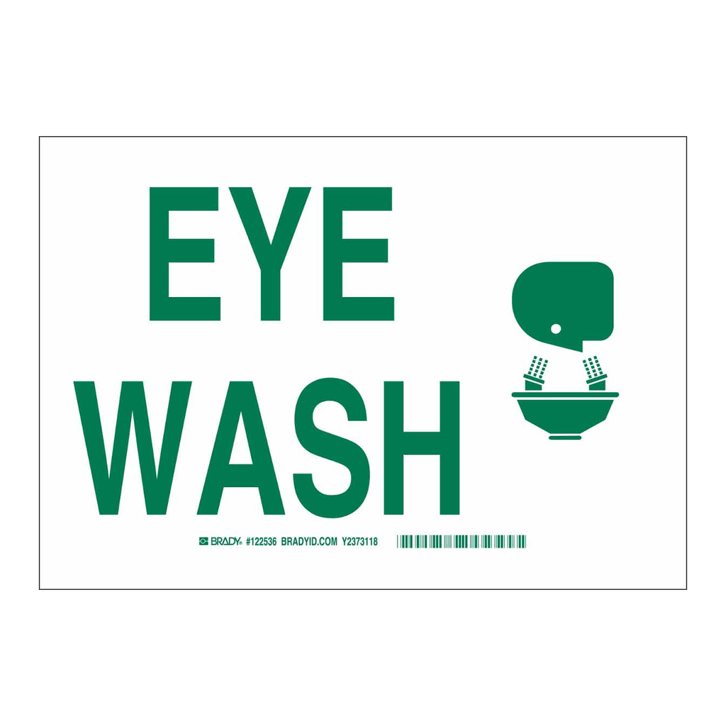 Brady Eye Wash Sign