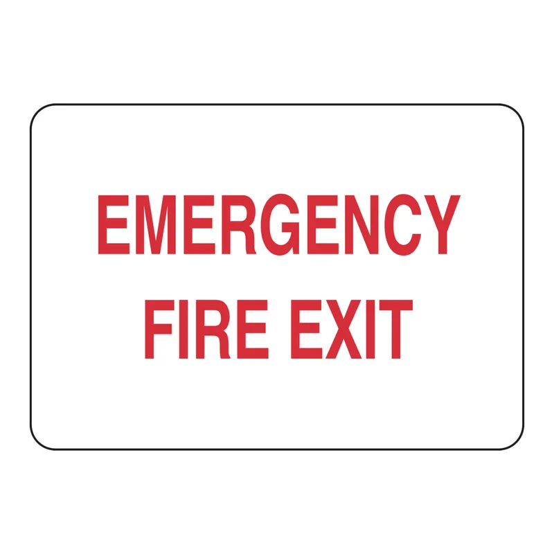 Brady Emergency Fire Exit Sign