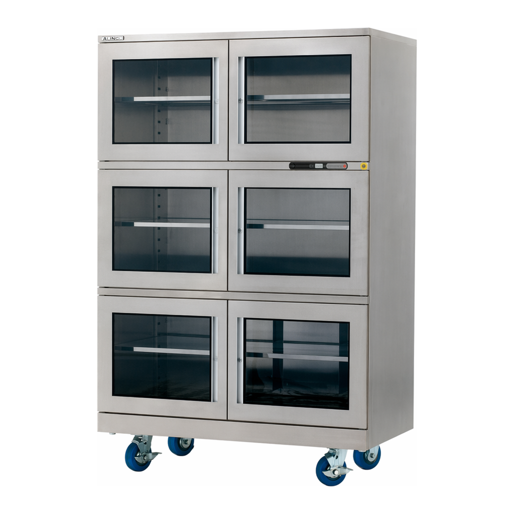 AS ONE Auto-Dry Desiccator DryMAX(SUS·Super Low Humidity·ESD Type), 드라이막스 초저습 데시케이터(스테인리스제·1 ~ 50%RH·ESD대응)