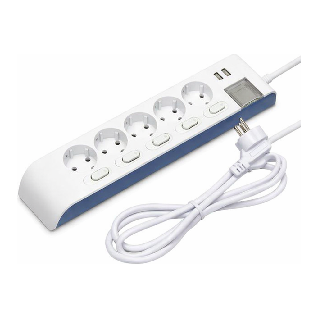 OFFICENEX 하이탭 USB 개별 멀티탭(5구/1.5M/HIPUMP_52N/현대일렉트릭)