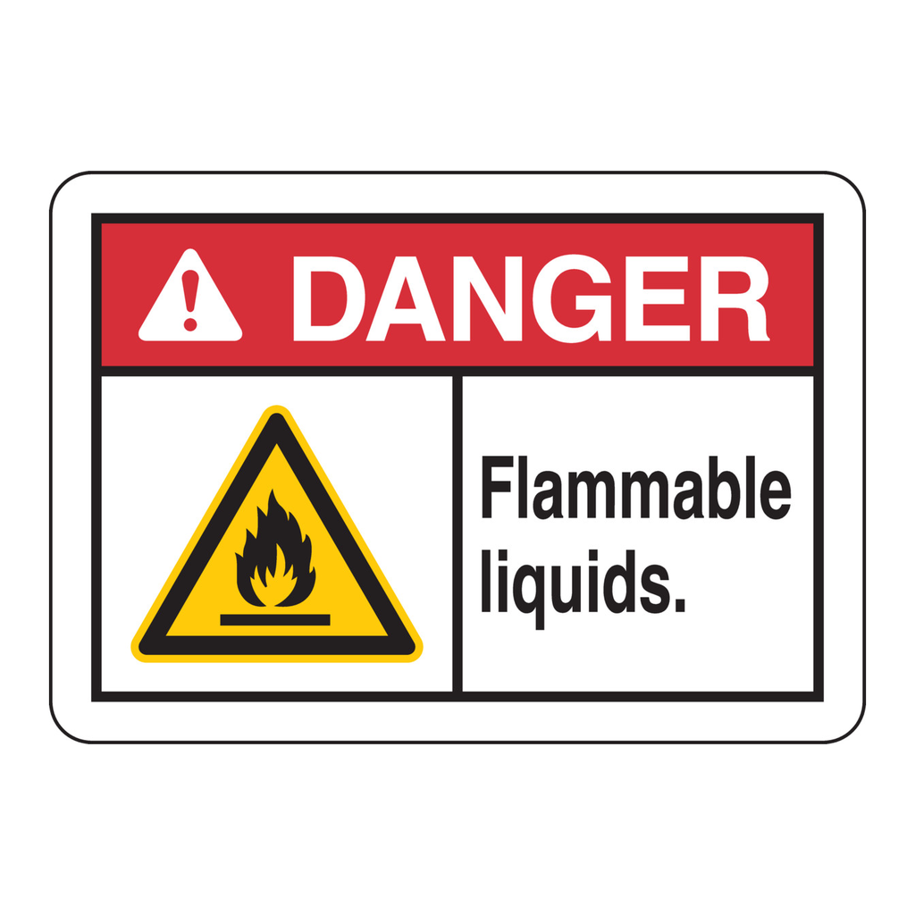 Brady DANGER Flammable Liquids. Sign