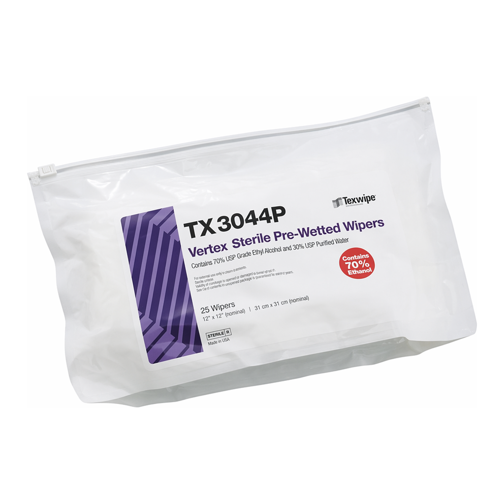 AS ONE Sterile Vertex® Pre-Wetted Cleanroom Wiper, 멸균 프리웨트 와이퍼