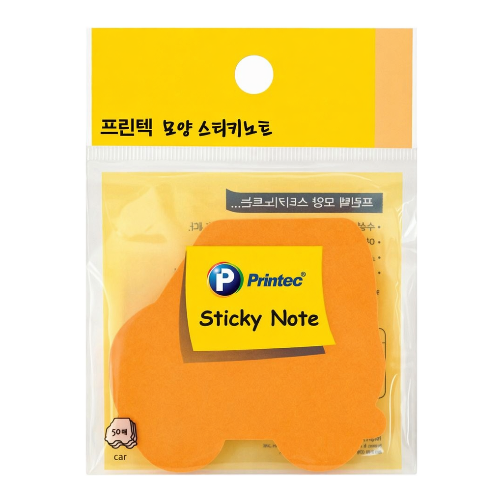 OFFICENEX 프린텍 DI015 스티키노트 모양스티키 자동차 50매