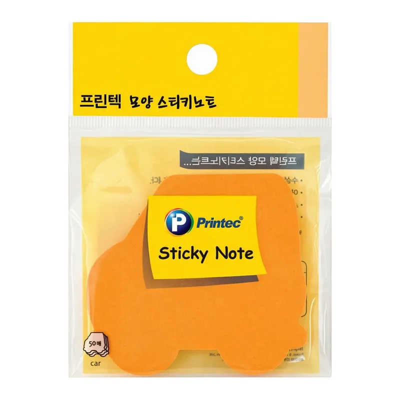 OFFICENEX 프린텍 DI015 스티키노트 모양스티키 자동차 50매