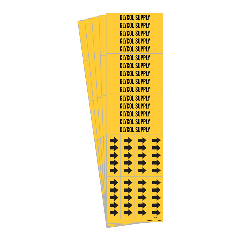 Brady GLYCOL SUPPLY Polyester Pipe Markers