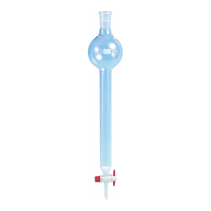 Daihan Science SciLab DURAN glass Chromatography Column, with Reservoir, PTFE Cock and 24/40·2