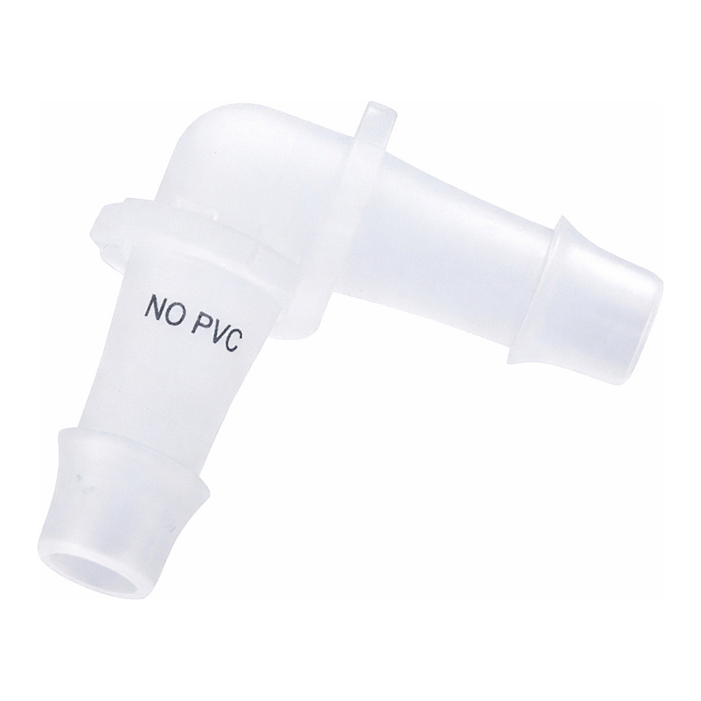 AS ONE L-Type Tube Connector PP (for Large Dia.·Soft Tube), L-형 튜브 커넥터(대구경·연질튜브용)