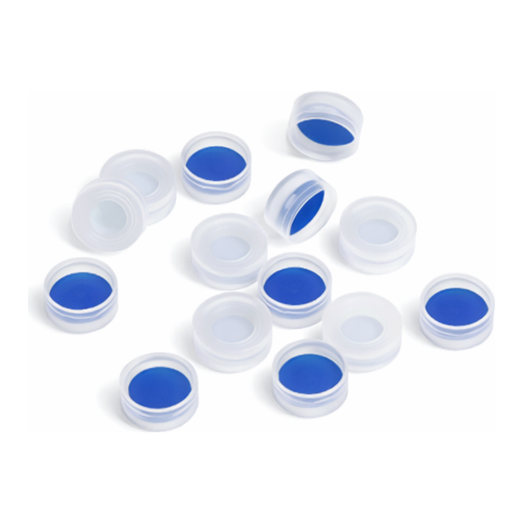 Agilent Clear snap cap, slit PTFE/Si septa 100PK