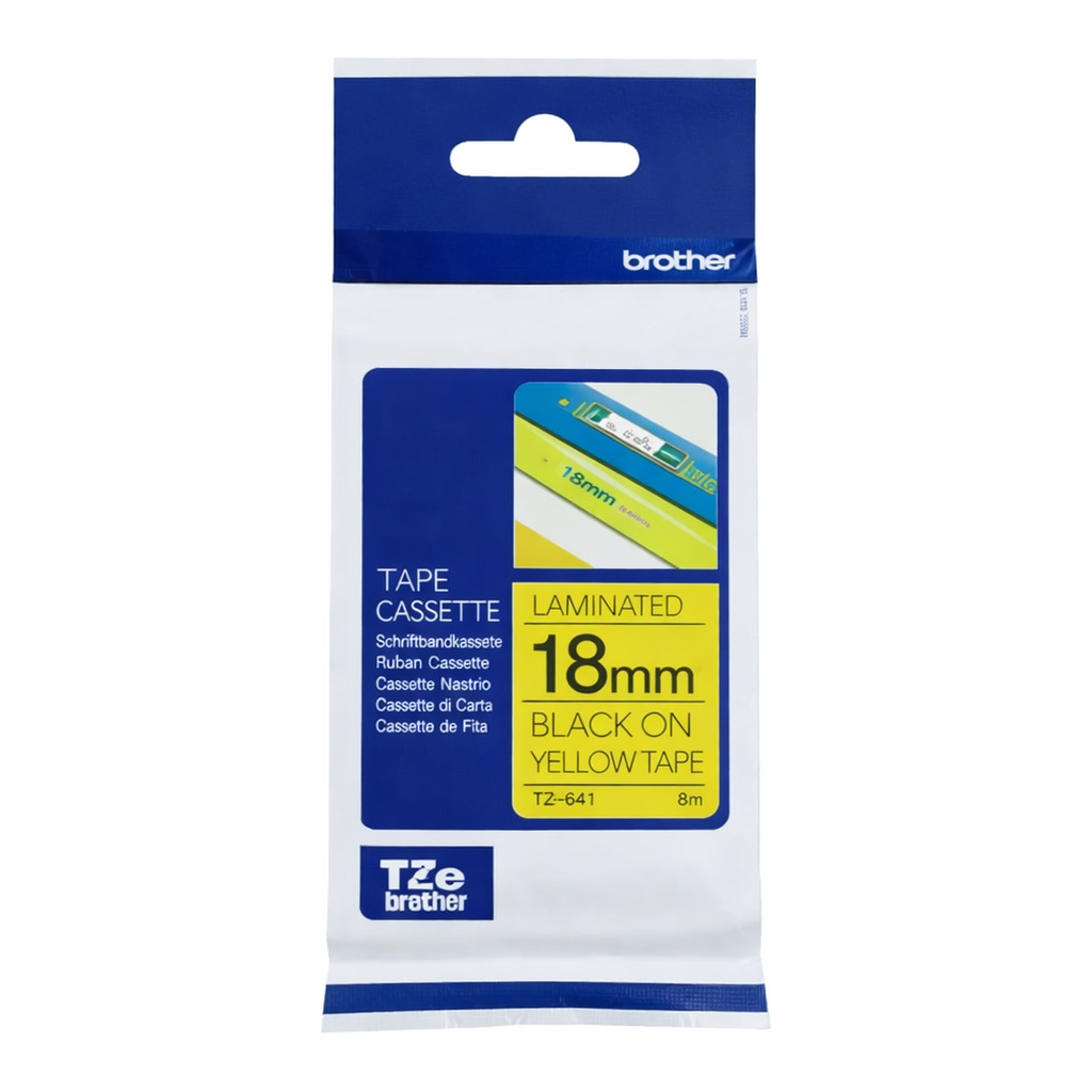 OFFICENEX 브라더 테이프카트리지(TZe-641/18mm/노랑/흑색문자)