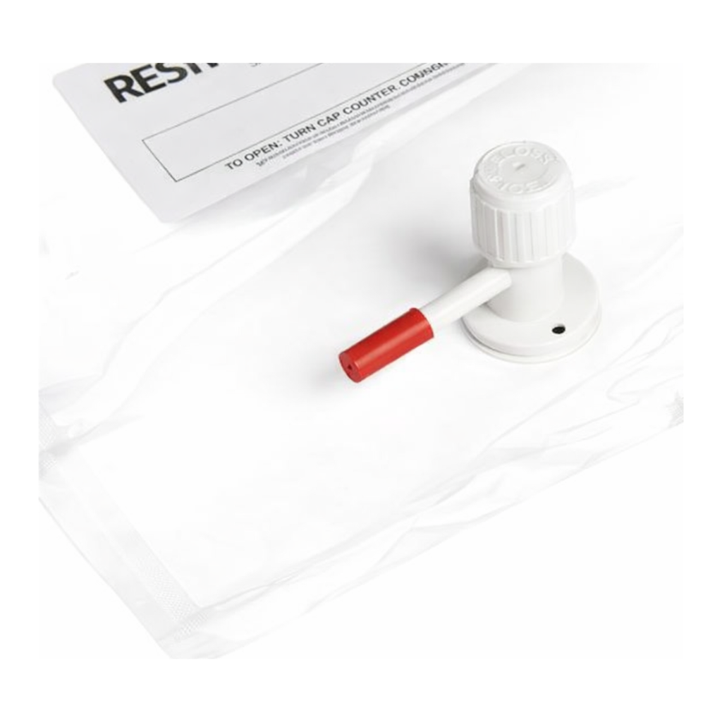Restek Tedlar Bag, w/Single Polypropylene Valve & Septum Fitting 40 Liter Cap., 24in x 24.25in, 5