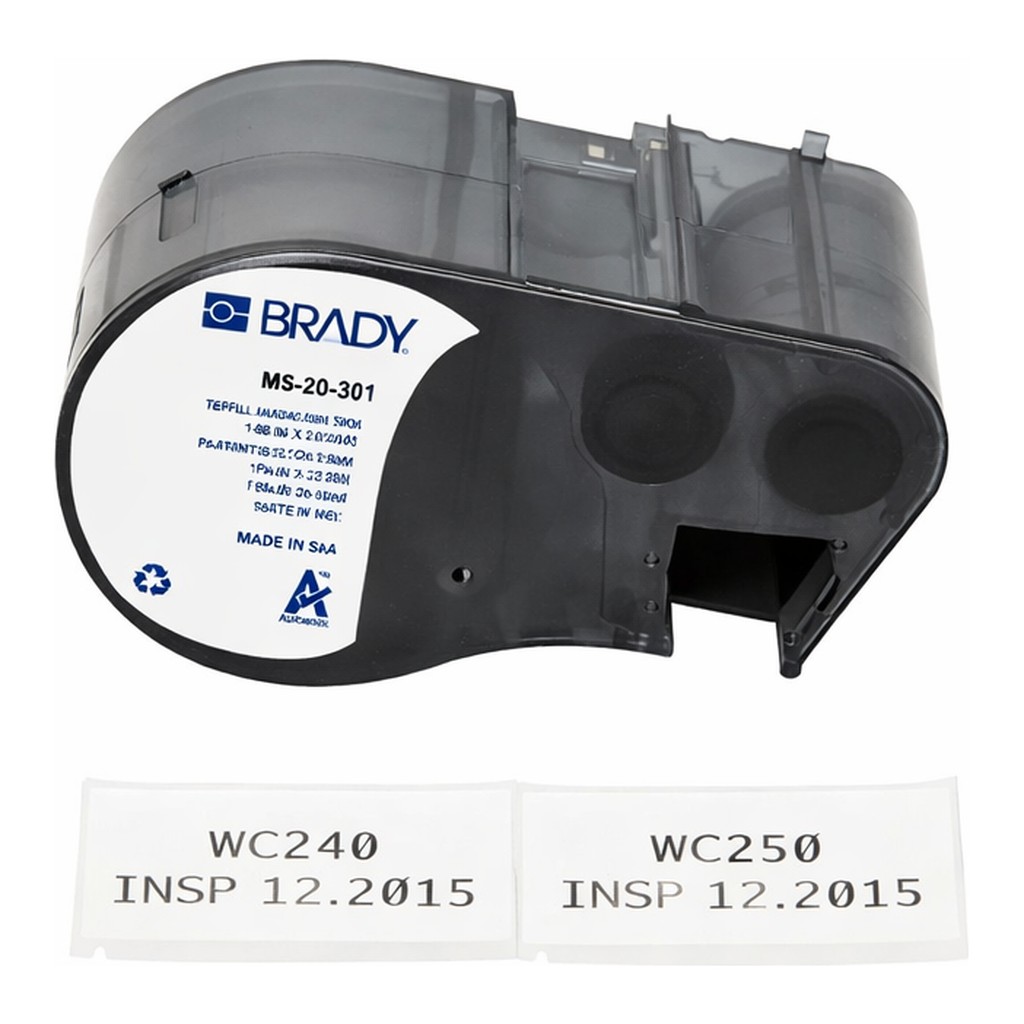 Brady Destructible Tamper Evident Matte Vinyl Labels with Ribbon for M4 M5 Printers