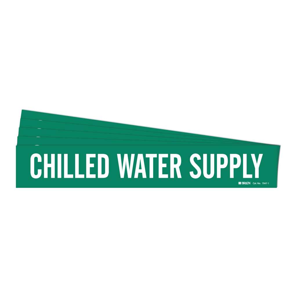 Brady CHILLED WATER SUPPLY Pipe Marker