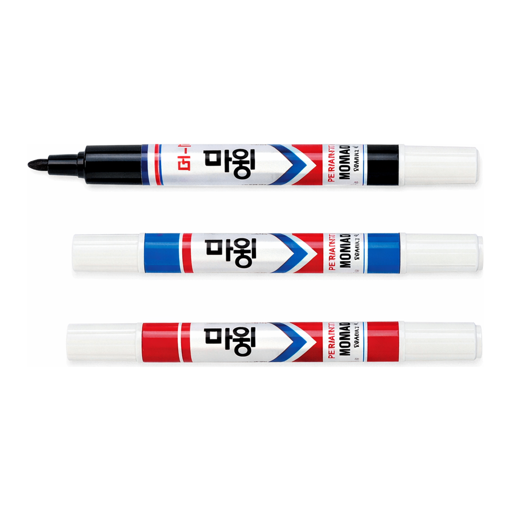Daihan Science Monami Permanent Maker Pen, Oil-based, 2mm TipFor Glass/Metal/Paper/Plastic/Woo