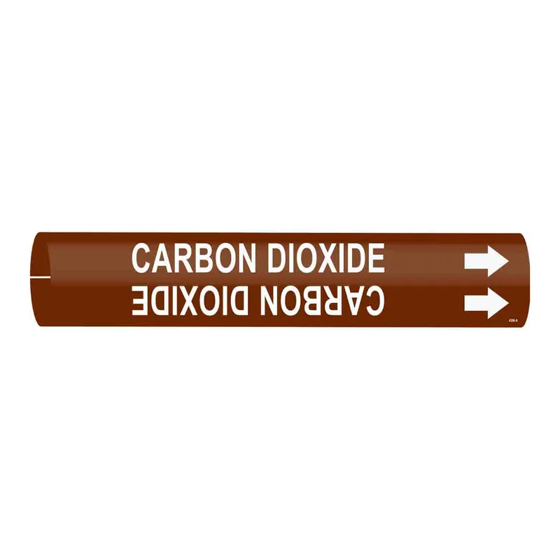 Brady CARBON DIOXIDE Snap-On/Strap-On Pipe Marker