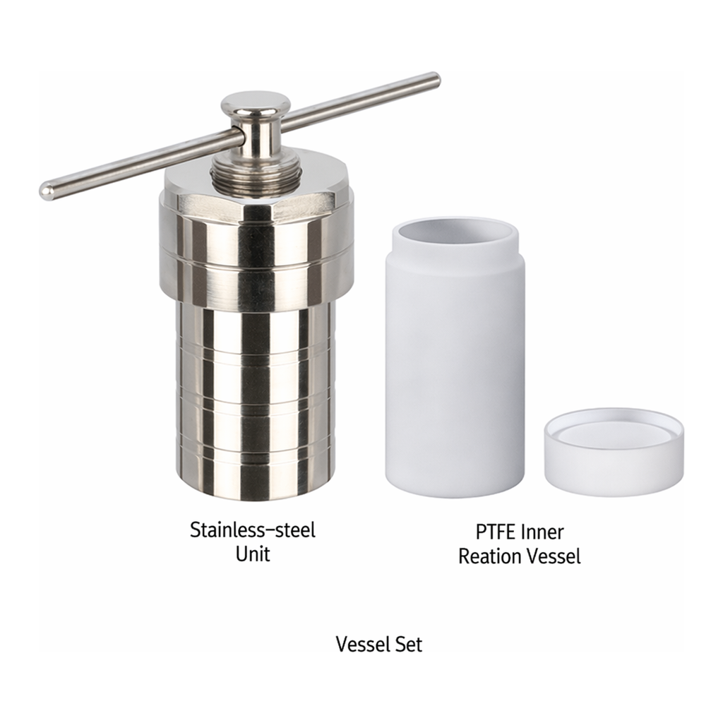 Daihan Science Hydrothermal Synthesis Autoclave Reactor Vessel Set with PTFE Inner Vessel, Made