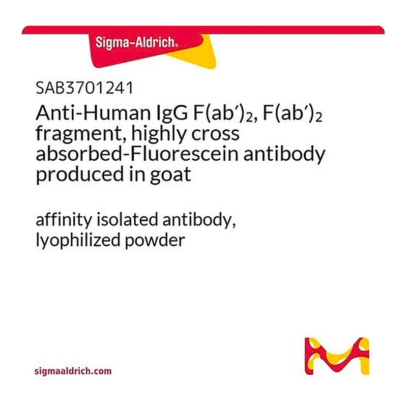 Merck Anti-Human IgG F(ab')2, F(ab')2 fragment, highly cross absorbed-Fluorescein antibody produced in goat