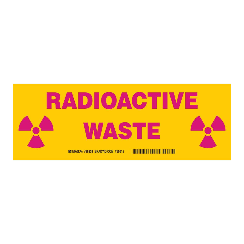 Brady Radioactive waste sign