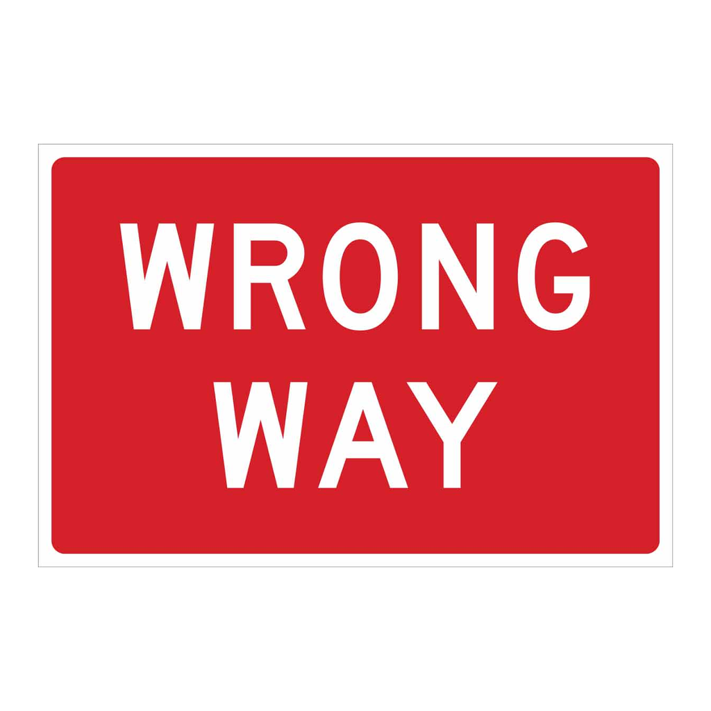 Brady Wrong Way Sign