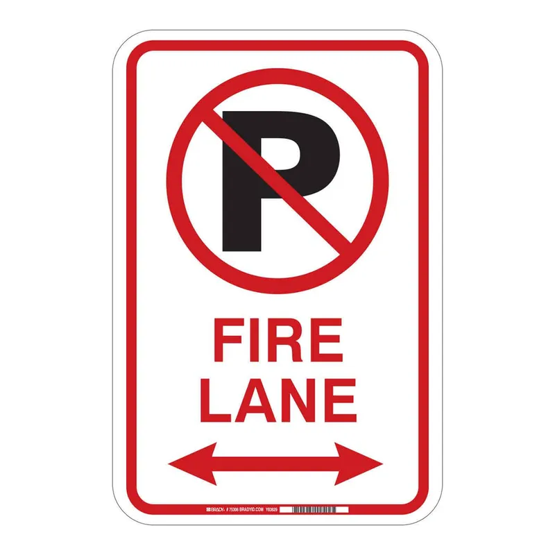 Brady Fire Lane Sign