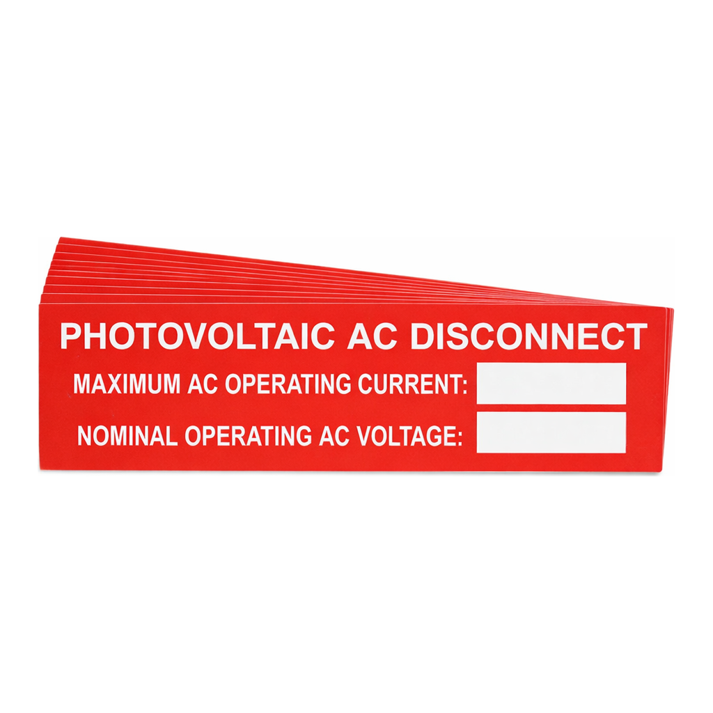 Brady Pre-Printed SOLAR AC DISCON VAR Warning Labels