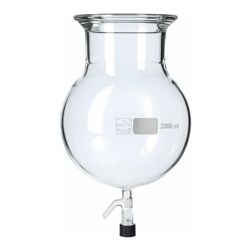 Daihan Science 2~50Lit PTFE Drain-valved Reaction Flask Mantle, 45° DN-Flange with O-Ring Groov