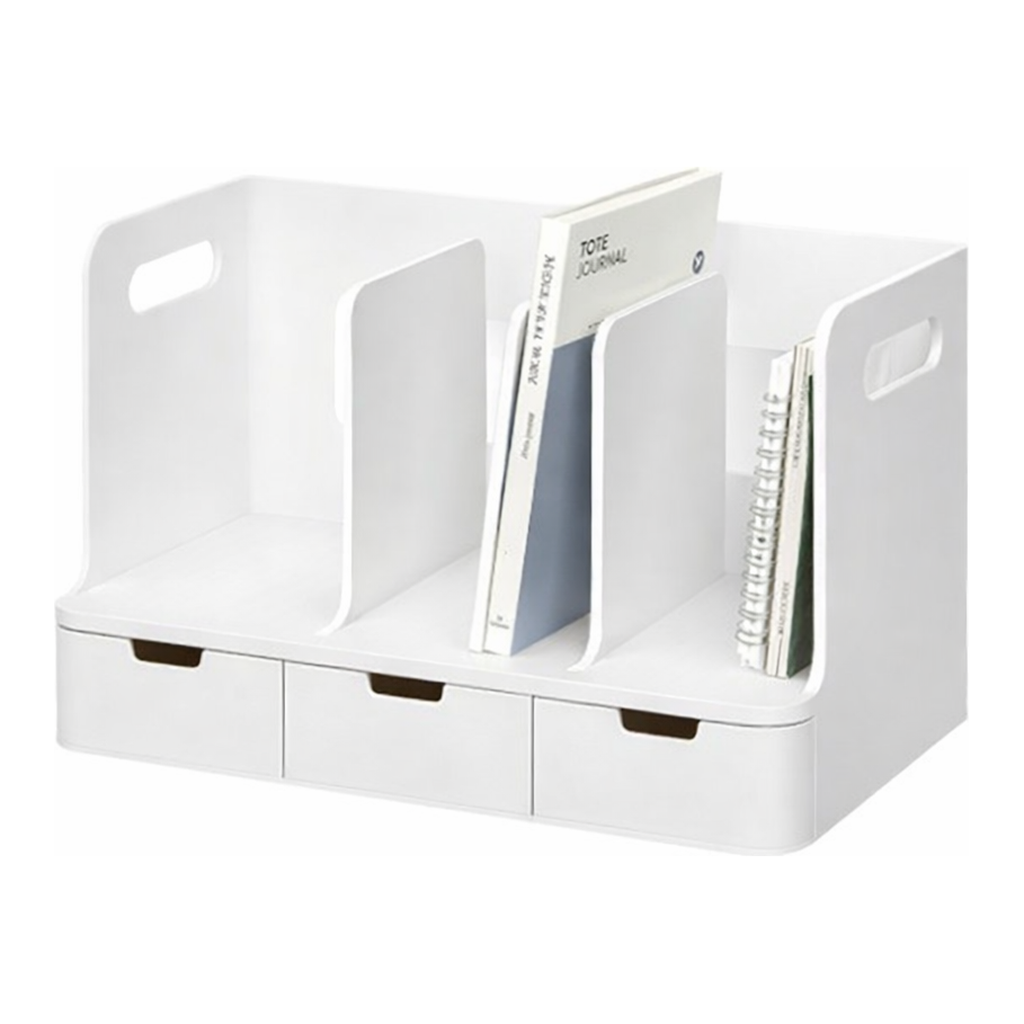 OFFICENEX [P]SYSMAX 올리오 책꽂이3단 WH 32000 화이트(280838)