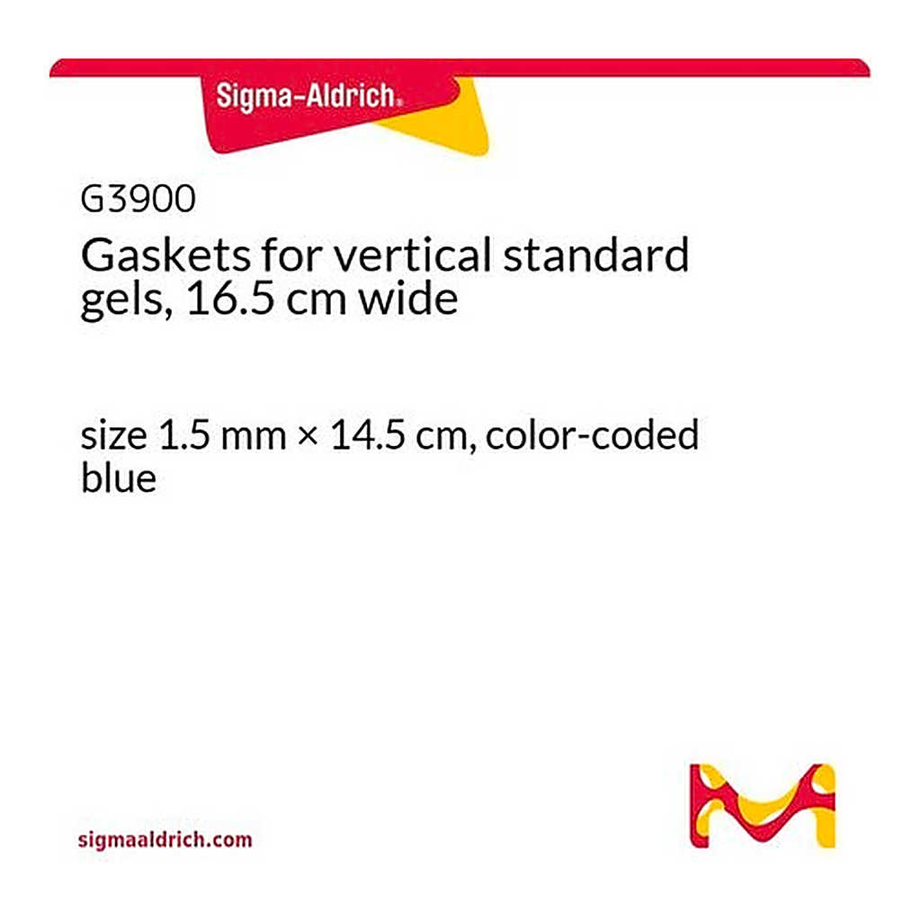 Merck Gaskets for vertical standard gels, 16.5 cm wide