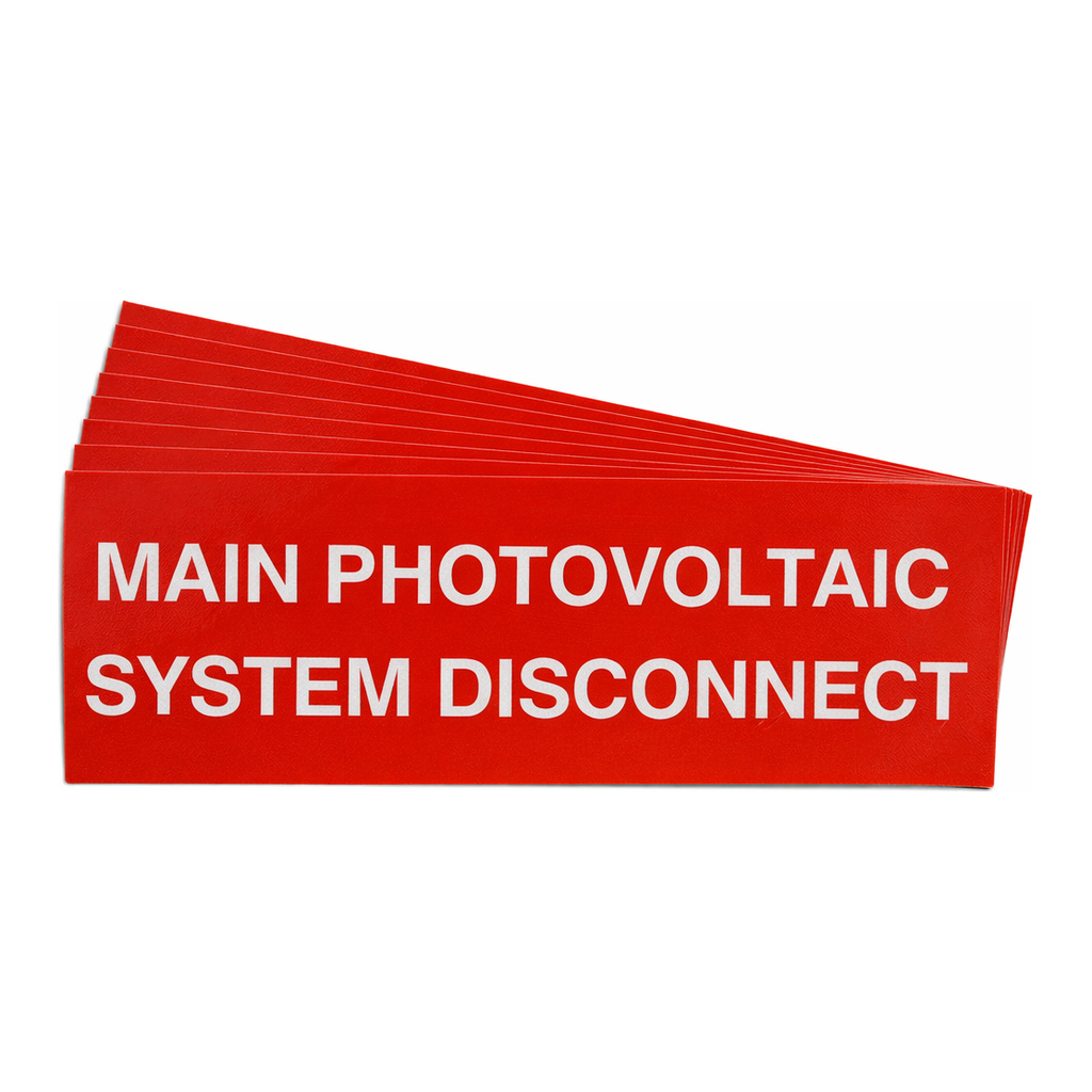 Brady Pre-Printed SOLAR MAIN PV DISC Warning Labels