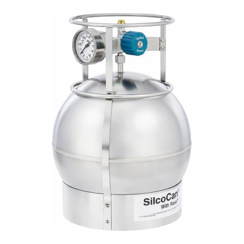 Restek SilcoCan Canister 6L with 3-Port Siltek-Treated RAVE+ with Gauge
