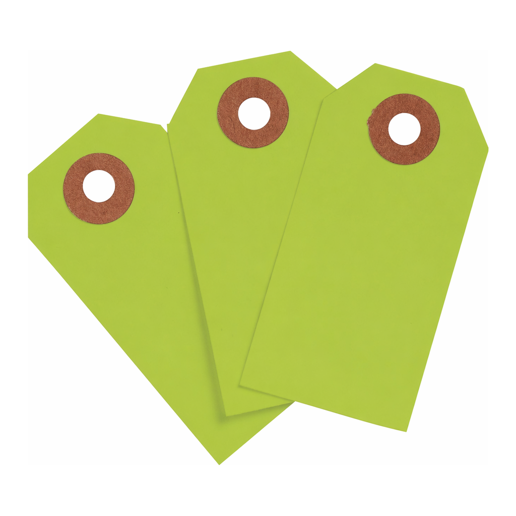 Brady Blank Heavy Duty Fluorescent Green Tags