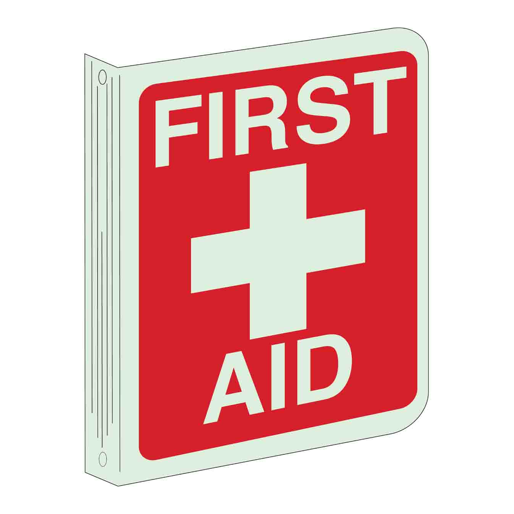 Brady BradyGlo L First Aid Sign