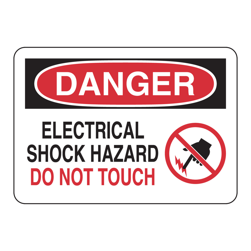 Brady DANGER Electrical Shock Hazard Do Not Touch Sign