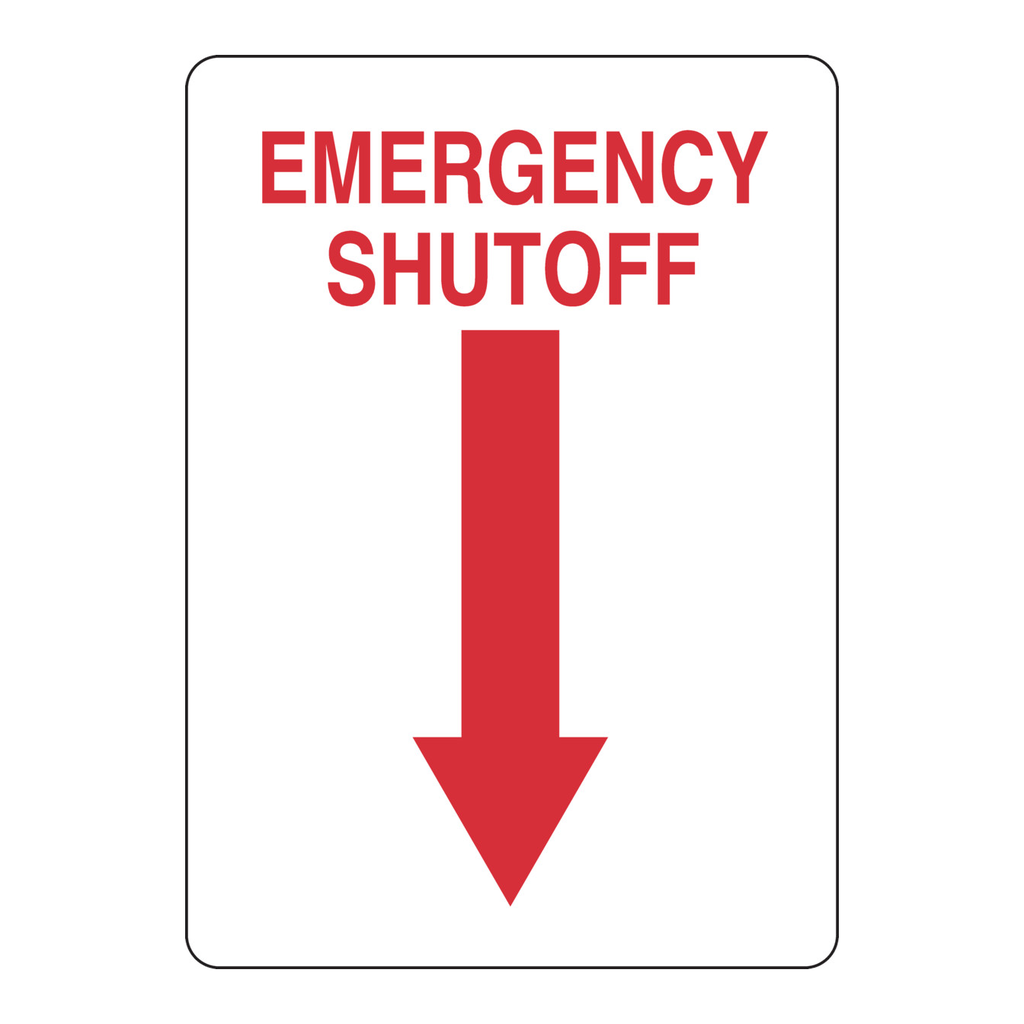Brady Emergency Shutoff Sign