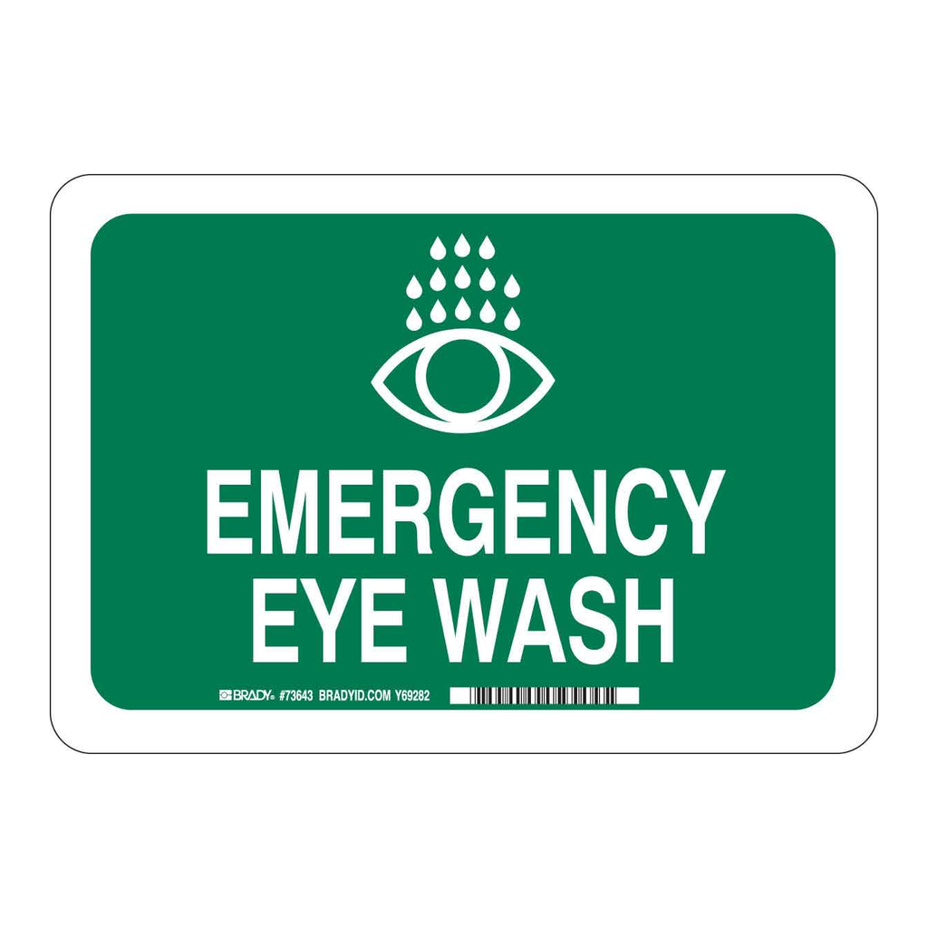 Brady Emergency Eye Wash Sign