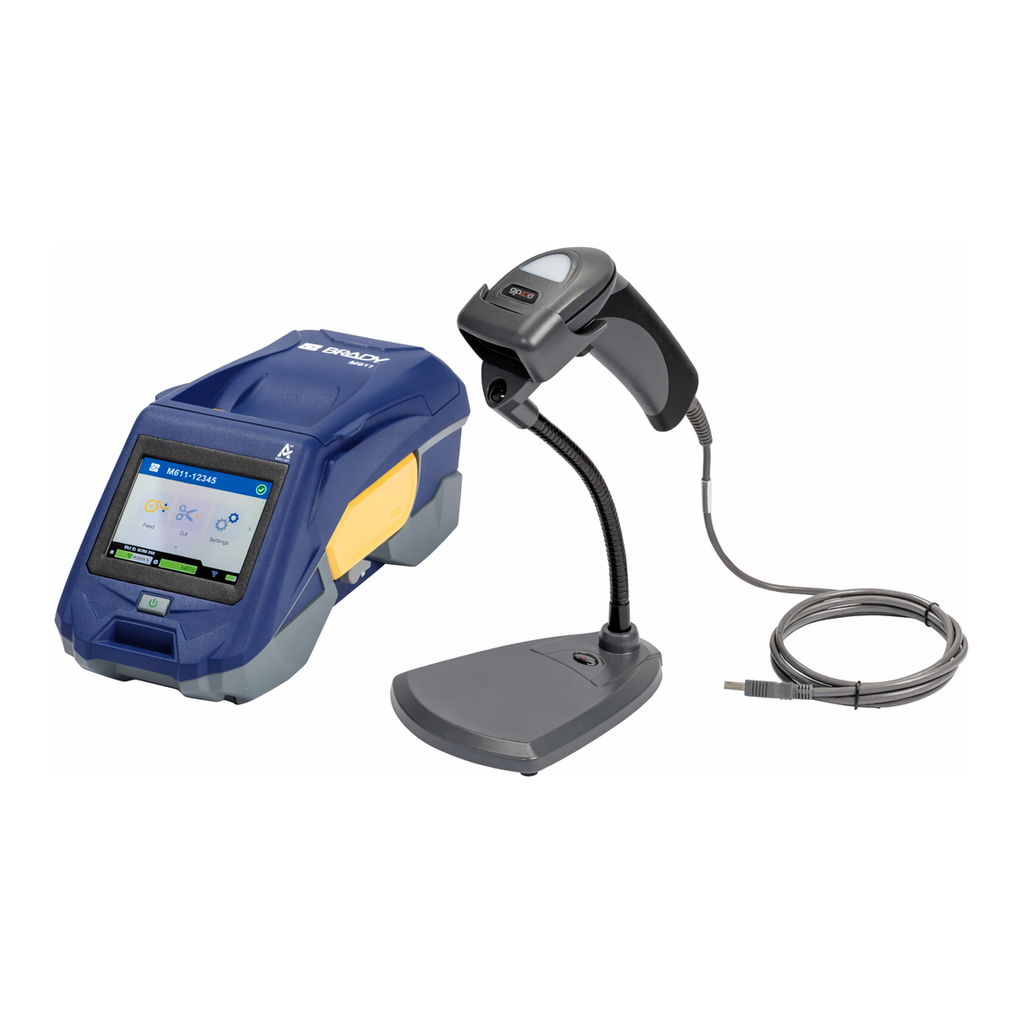 Brady M611 Label Printer with CR1500 Barcode Scanner and Software Kit