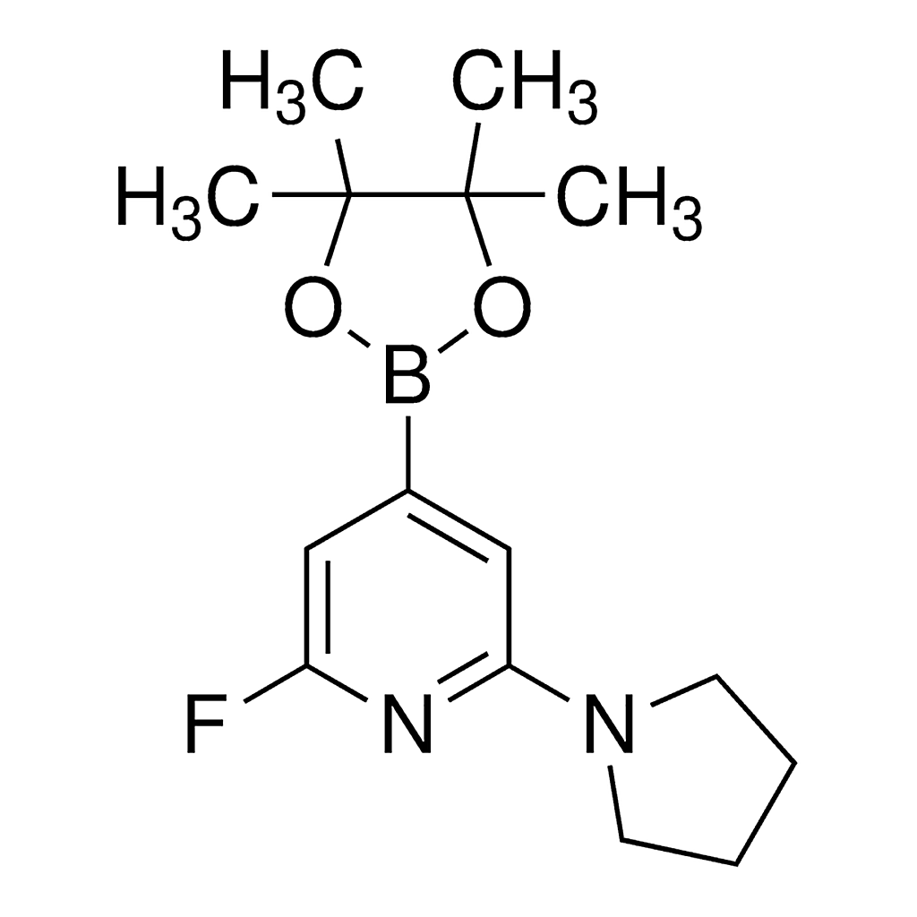 Merck 2-Fluoro-6-(pyrrolidin-1-yl)-4-(4,4,5,5-tetramethyl-1,3,2-dioxaborolan-2-yl)pyridine